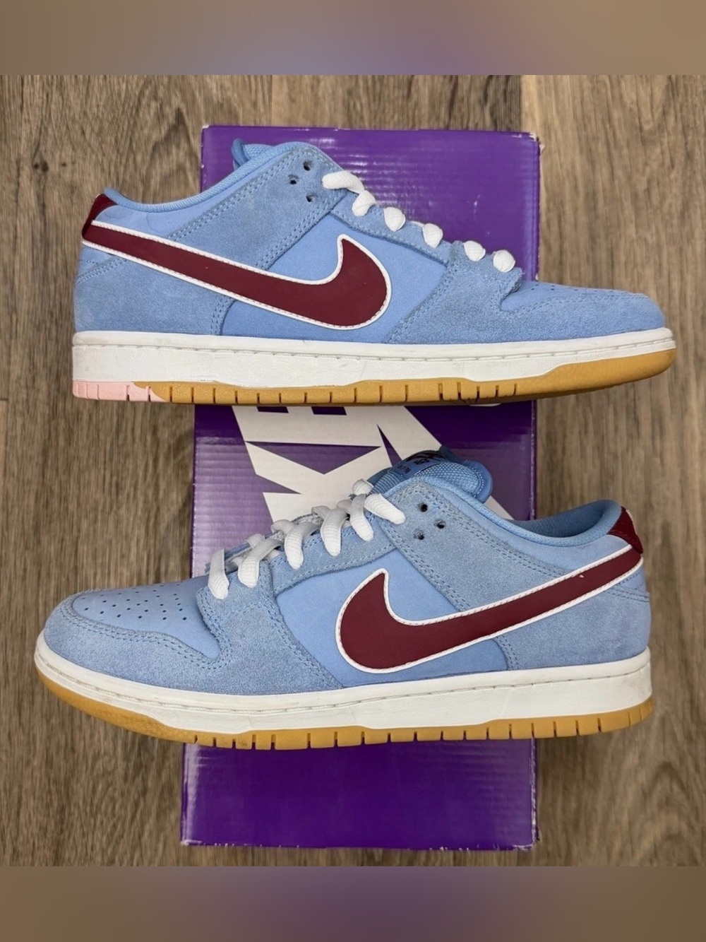 Nike SB Dunk Low Premium Philadelphia Phillies DQ4040-400 Sz 7 OG Laces + OG Box